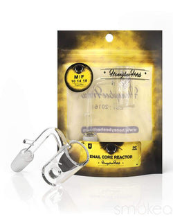 Honeybee Herb Yellow Line 90° E-Nail Core Reactor Quartz Banger - SMOKEA®