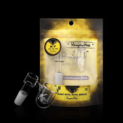 Honeybee Herb Yellow Line 90° Honey Bevel Bowl Sidecar Quartz Banger - SMOKEA®