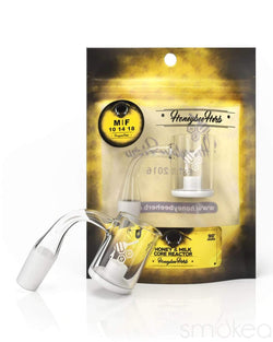 Honeybee Herb Yellow Line 90° Honey & Milk Core Reactor Quartz Banger