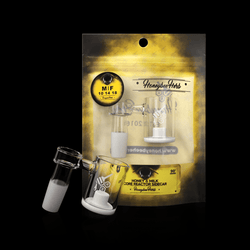 Honeybee Herb Yellow Line 90° Honey & Milk Core Reactor Sidecar Quartz Banger