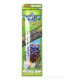 Juicy Natural Hemp Flavored Blunt Wraps (2-Pack) Black N' Blueberry