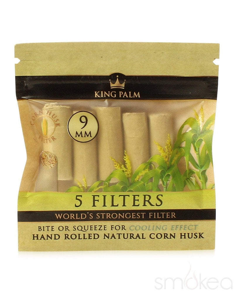 King Palm 9mm Natural Corn Husk Filters (5-Pack) - SMOKEA®