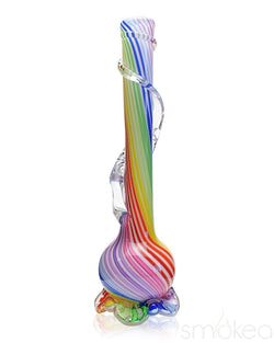 Noble Glass Medium Rainbow Cane Wrapped Soft Glass Bong - SMOKEA®