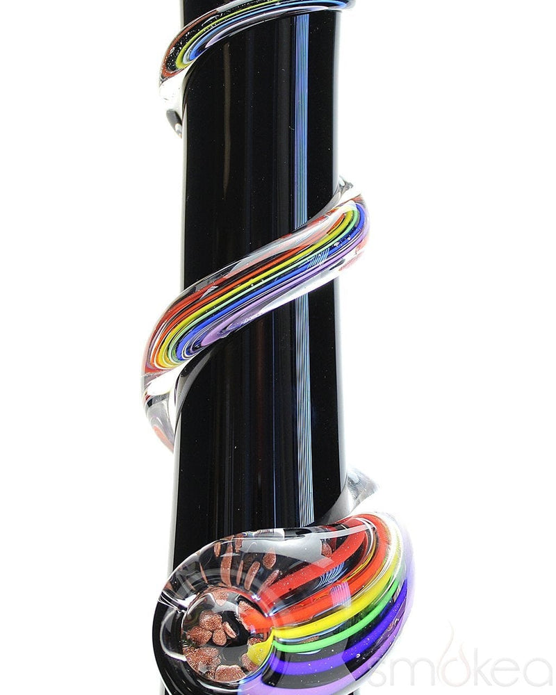 Noble Glass Medium Rainbow Wrapped Soft Glass Bong - SMOKEA®