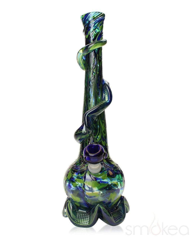 Noble Glass Medium Wrapped Soft Glass Bong Green/Blue
