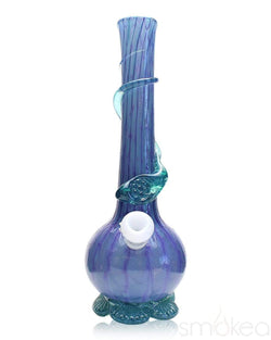 Noble Glass Medium Wrapped Soft Glass Bong Purple/Blue