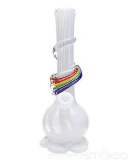 Noble Glass Small Rainbow Wrapped Soft Glass Bong - SMOKEA®