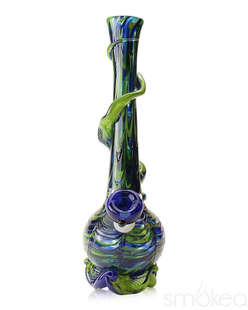 Noble Glass Small Wrapped Soft Glass Bong Green/Blue