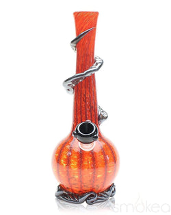 Noble Glass Small Wrapped Soft Glass Bong Orange/Silver