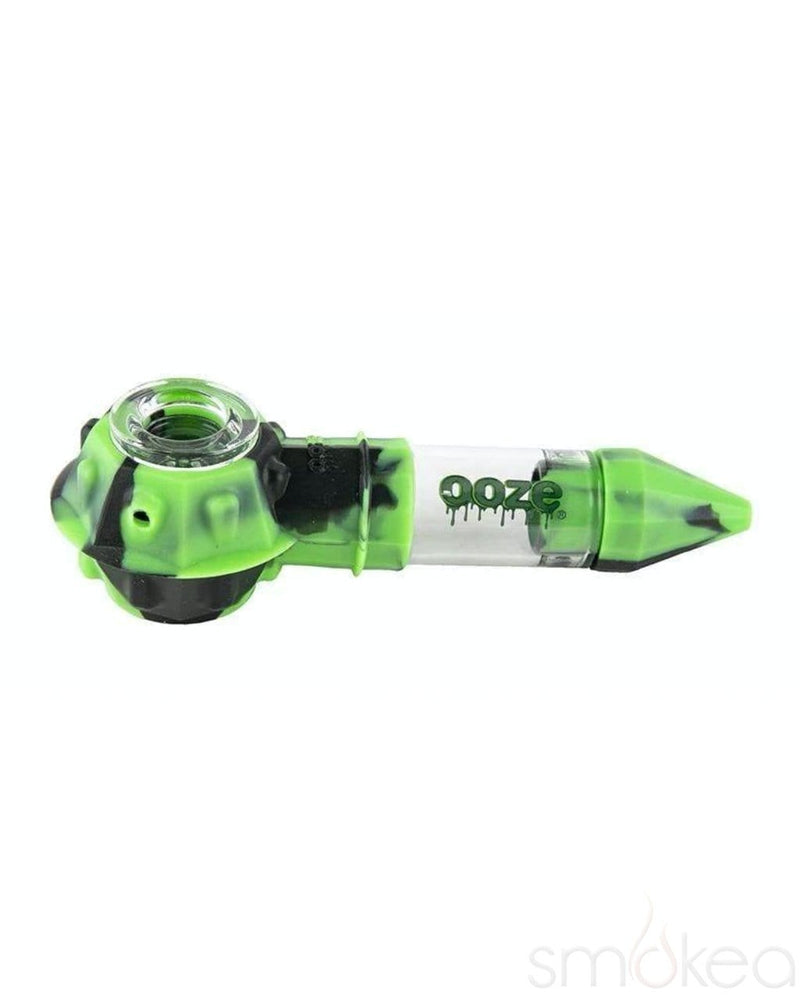 Ooze Bowser Silicone Glass Hand Pipe Black/Green