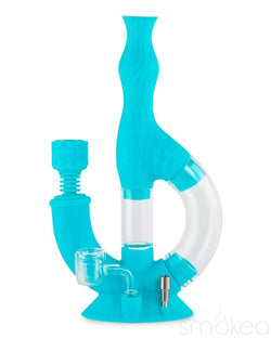 Ooze Echo Silicone Water Pipe & Nectar Collector Aqua Teal