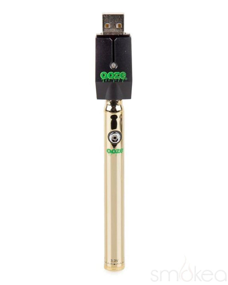 Ooze Slim Twist Variable Voltage Vape Pen Battery Gold