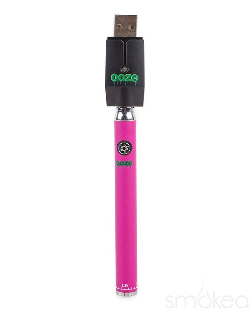 Ooze Slim Twist Variable Voltage Vape Pen Battery Pink