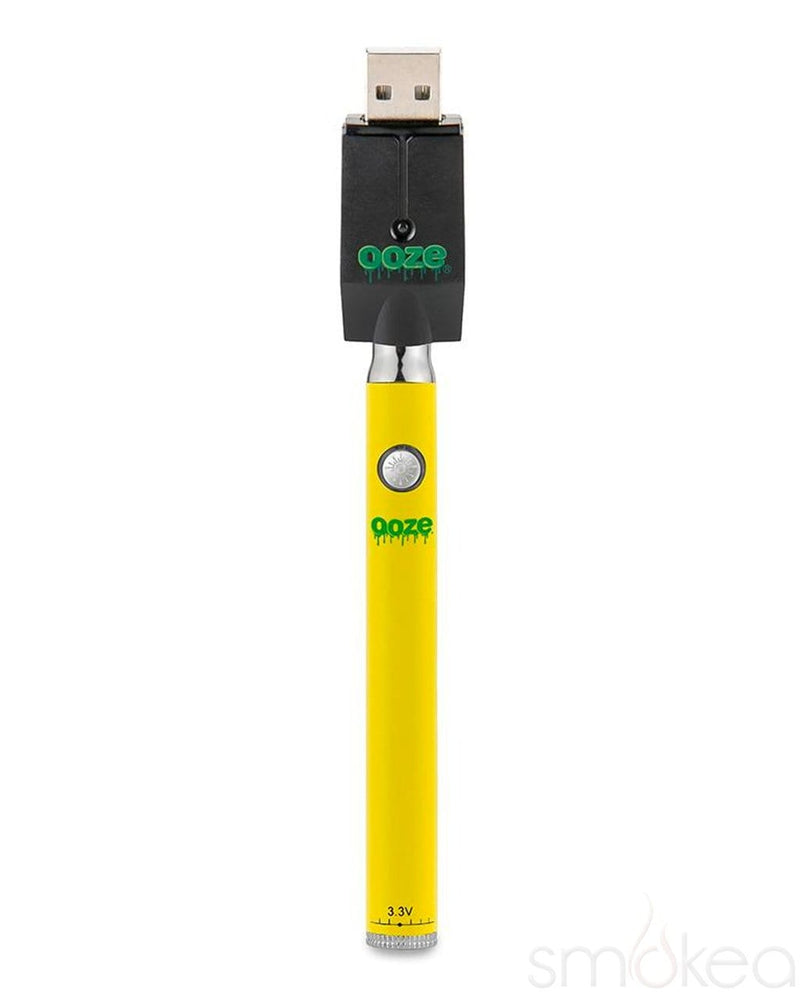Ooze Slim Twist Variable Voltage Vape Pen Battery Yellow