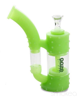 Ooze Stack Silicone Bubbler Bong & Dab Rig Glow Green
