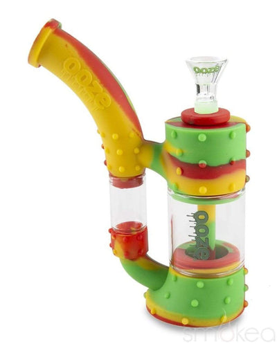 Ooze Stack Silicone Bubbler Bong & Dab Rig Rasta