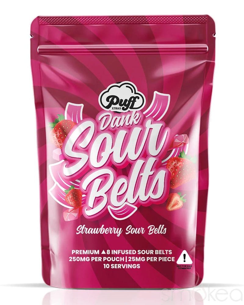 Puff Xtrax 250mg Delta 8 Sour Belts - Strawberry (10-Pack)
