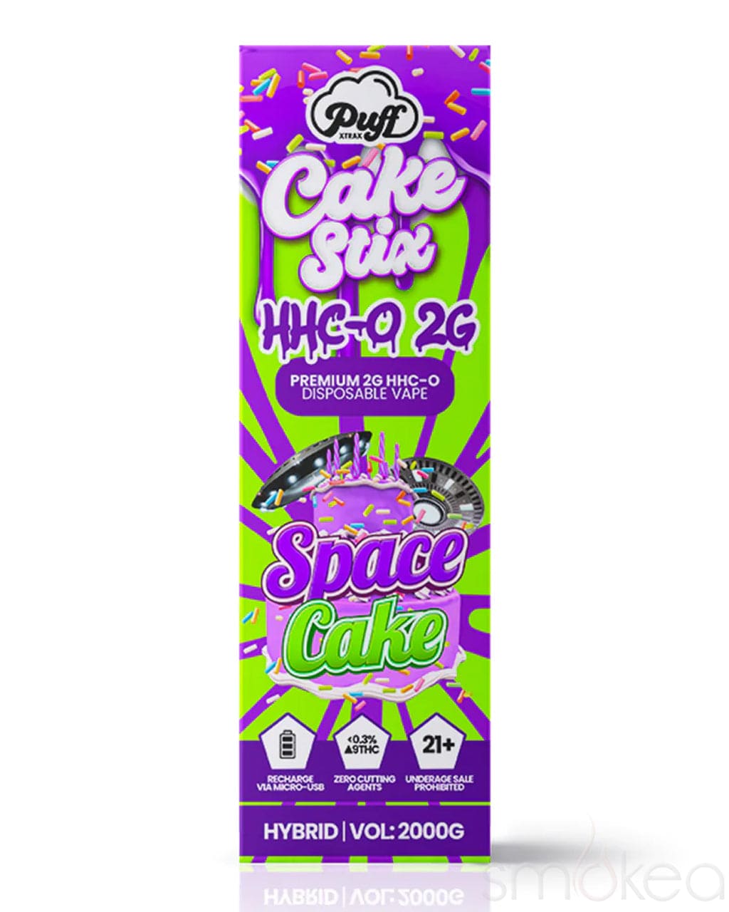 Puff Xtrax 2g HHCO Cake Stix Disposable Vape - Space Cake
