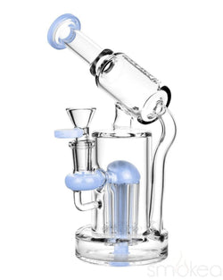 Pulsar 7.5" Sidecar Oil Can Recycler Bong Opaque Blue