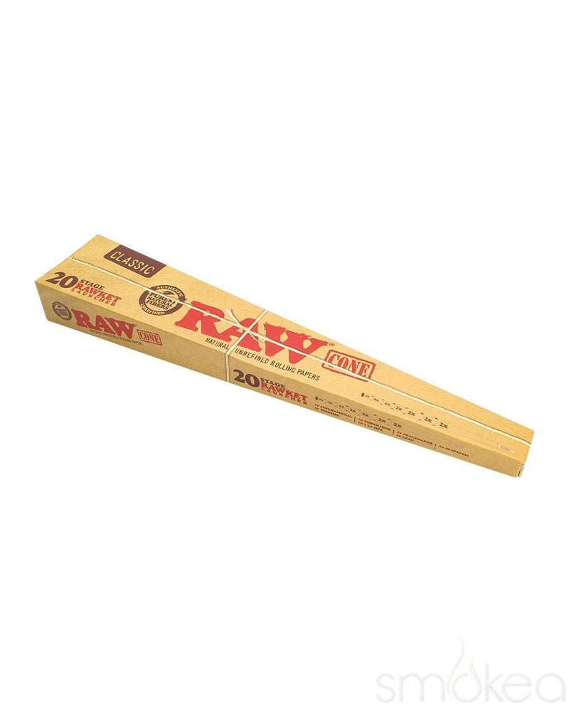 Raw 20 Stage Rawket Pre-Rolled Classic Cones - SMOKEA®