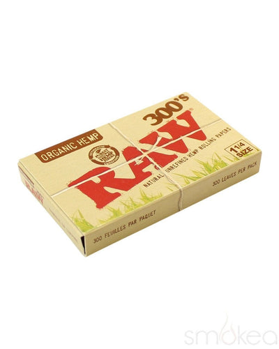 Raw 300's Organic Hemp 1 1/4 Rolling Papers - SMOKEA®
