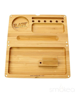 Raw Bamboo Backflip Magnetic Rolling Tray - SMOKEA®