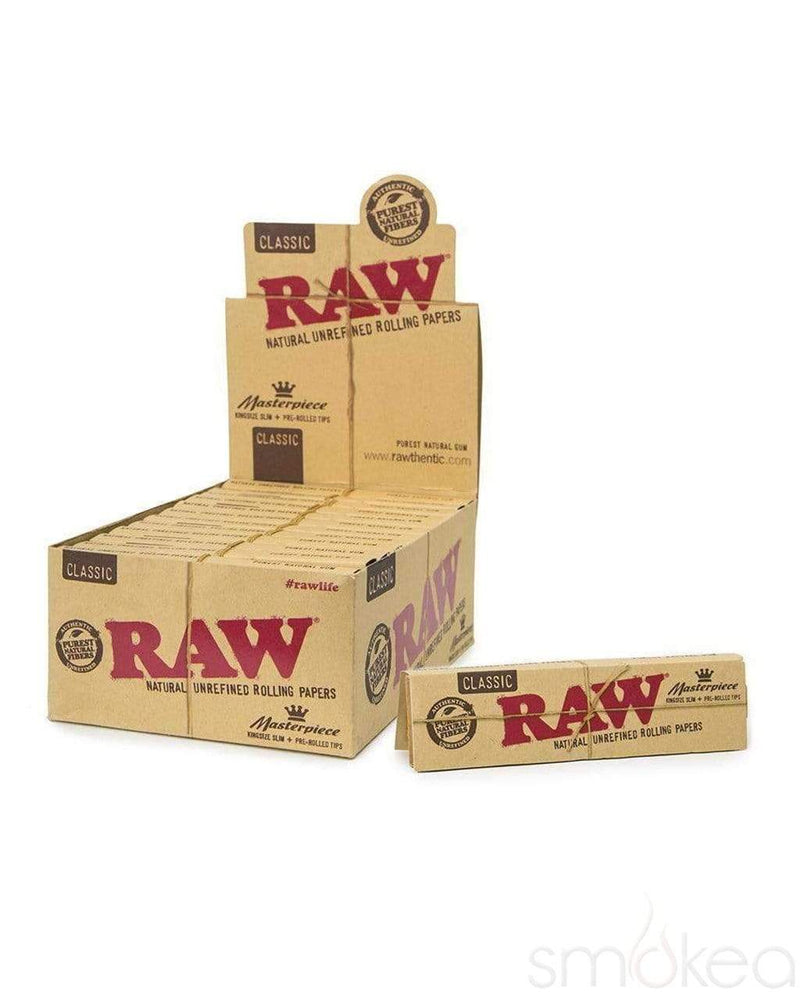 Raw Classic Masterpiece King Size Slim Papers w/ Pre-Rolled Tips