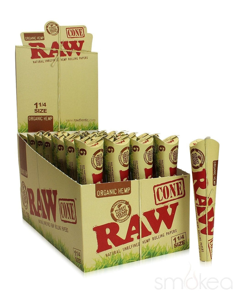 Raw Organic 1 1/4 Pre-Rolled Cones (6-Pack) - SMOKEA®