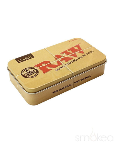 Raw Rectangle Pop Top Metal Tin - SMOKEA®