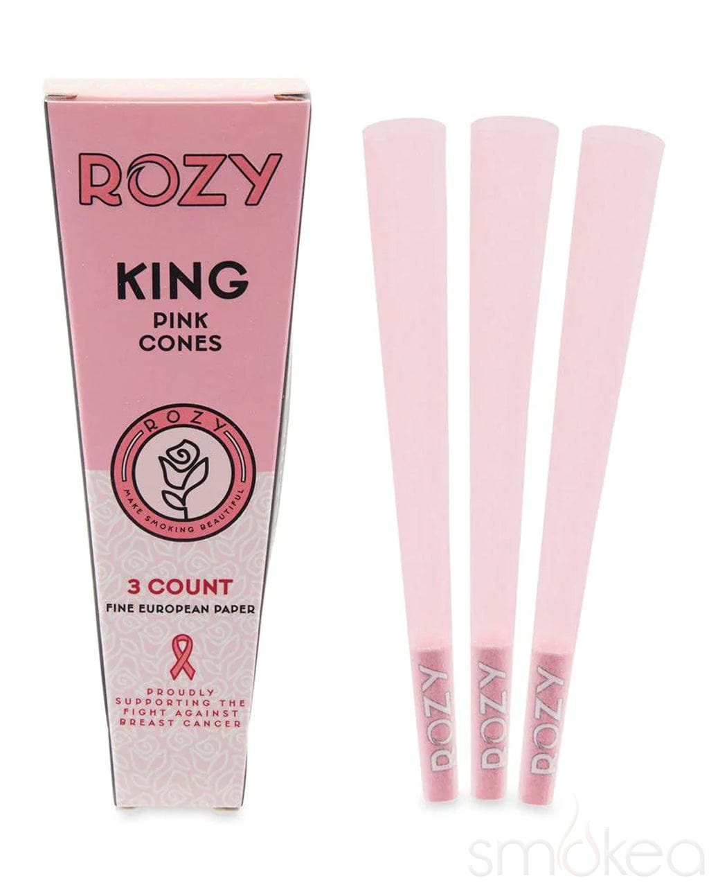 Rozy King Size Pink Pre-Rolled Cones (3-Pack)