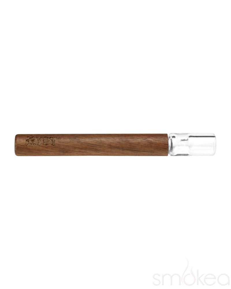 RYOT 9mm Large Wood One Hitter Bat w/ Glass Tip - SMOKEA®