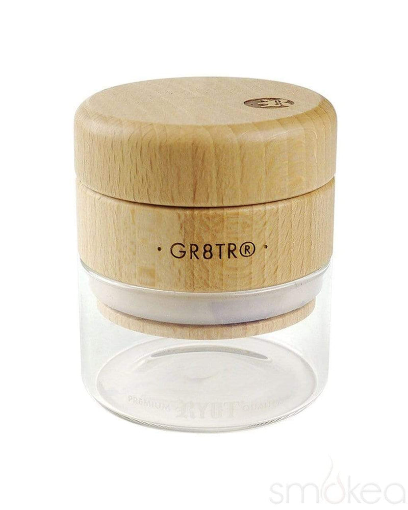 RYOT Wood GR8TR Jar Body Grinder Beech / Clear