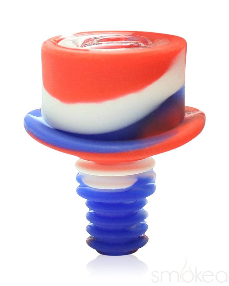 SMOKEA 14mm/18mm "Bolt" Silicone Bowl Blue/Red