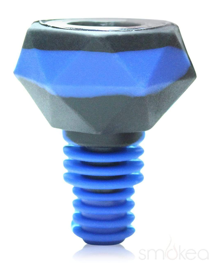 SMOKEA 14mm/18mm "Diamond" Silicone Bowl Black/Blue