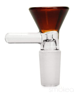 SMOKEA 14mm Glass on Glass Funnel Bowl Amber