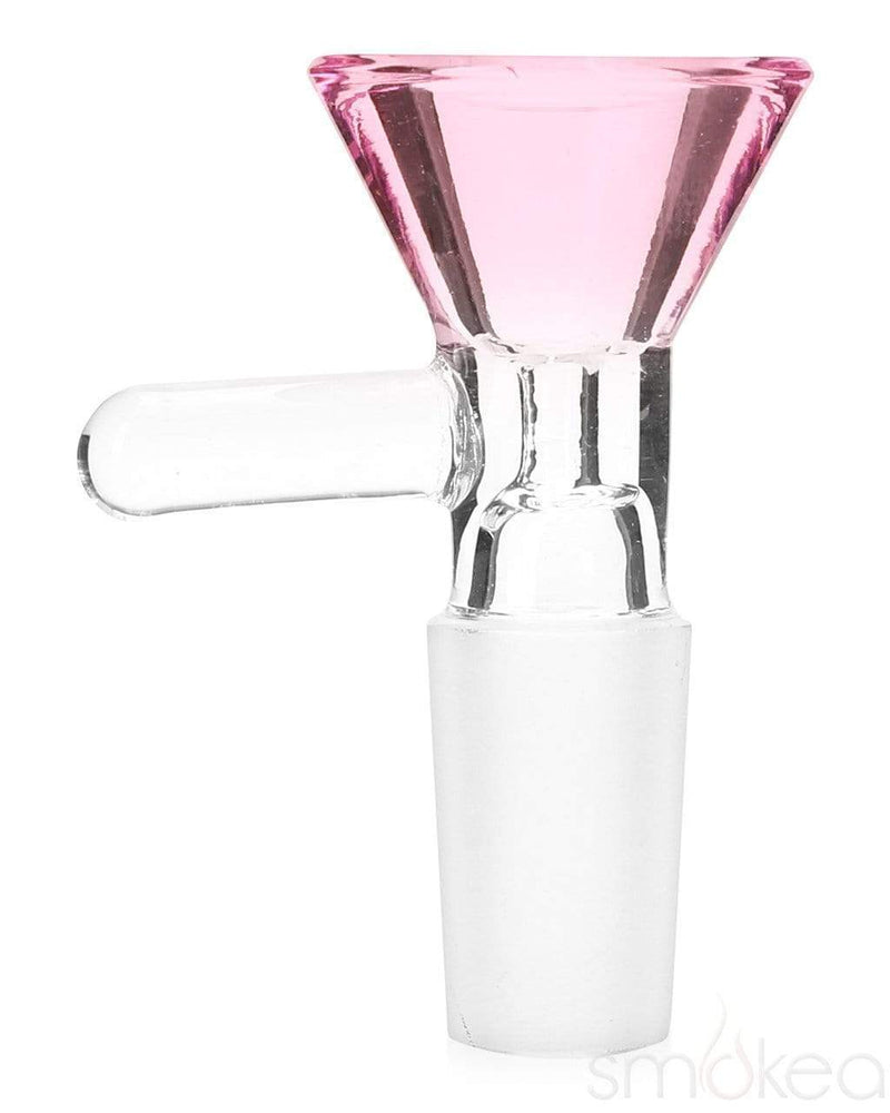 SMOKEA 14mm Glass on Glass Funnel Bowl Pink