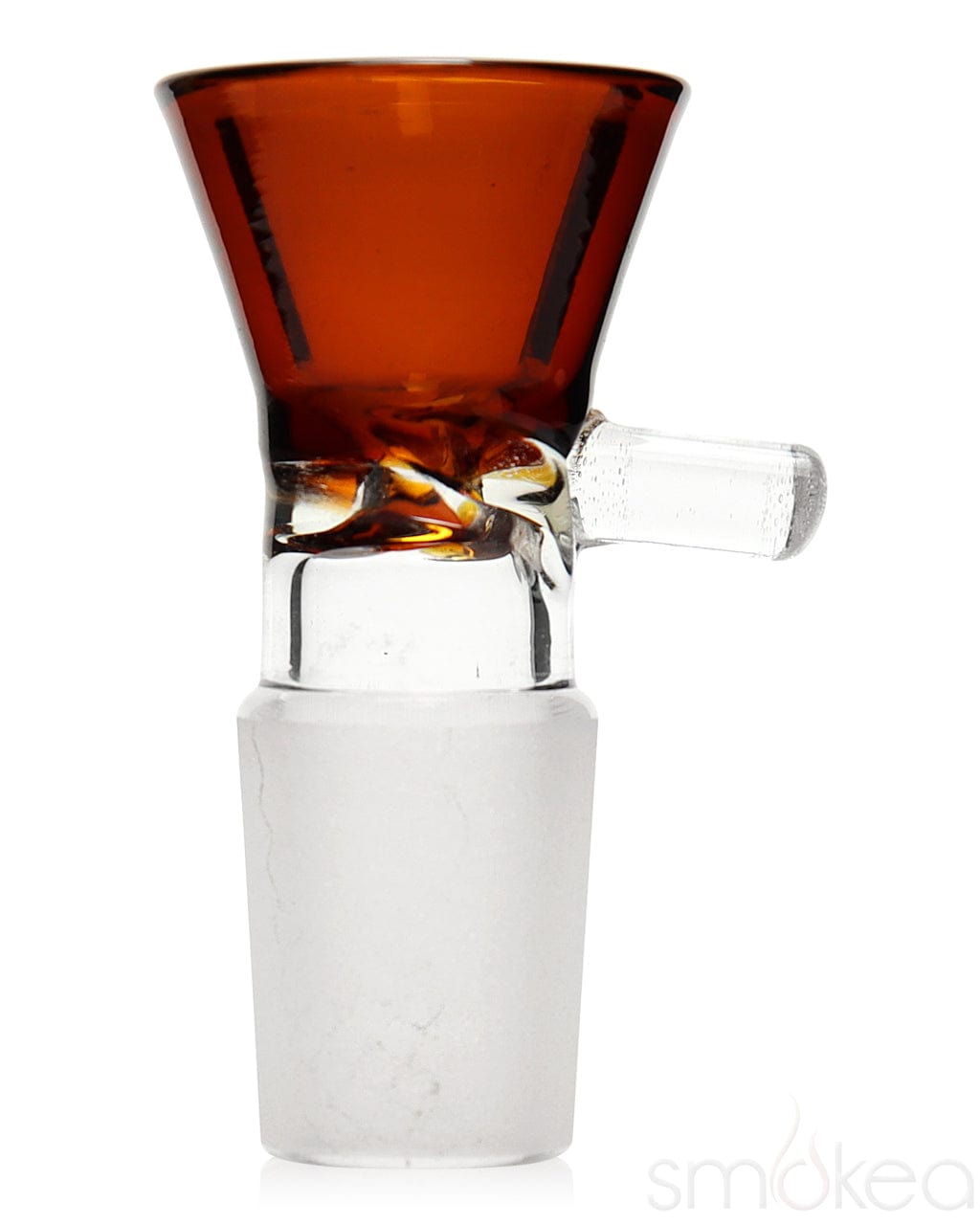 SMOKEA 18mm Glass on Glass Funnel Bowl Amber