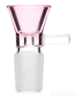 SMOKEA 18mm Glass on Glass Funnel Bowl Pink