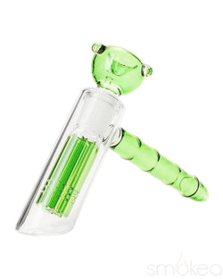 Hookah Water Pipe 7 White/Green Tobacco Hammer Bubbler Bong w/ Percolator