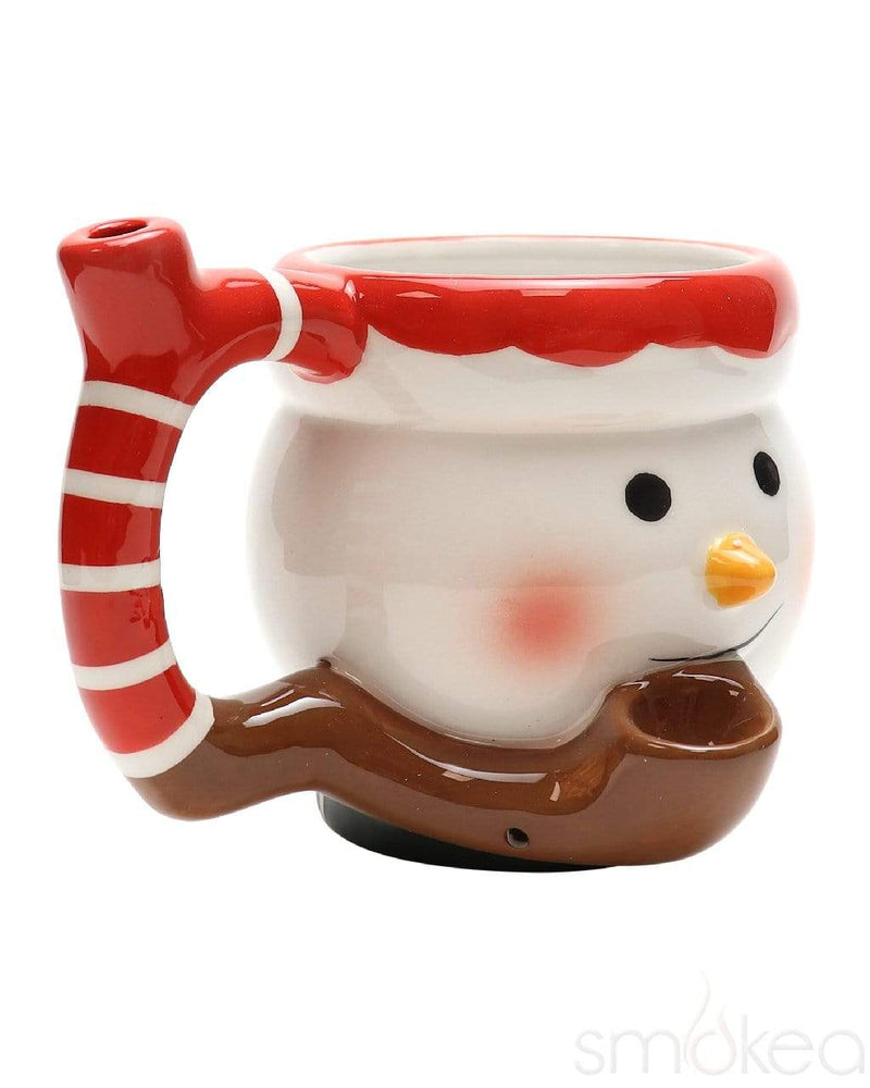 SMOKEA Ceramic Snowman Coffee Mug Pipe