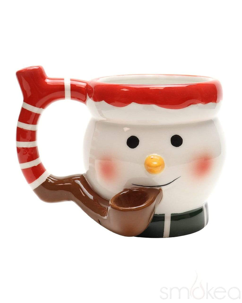 SMOKEA Ceramic Snowman Coffee Mug Pipe