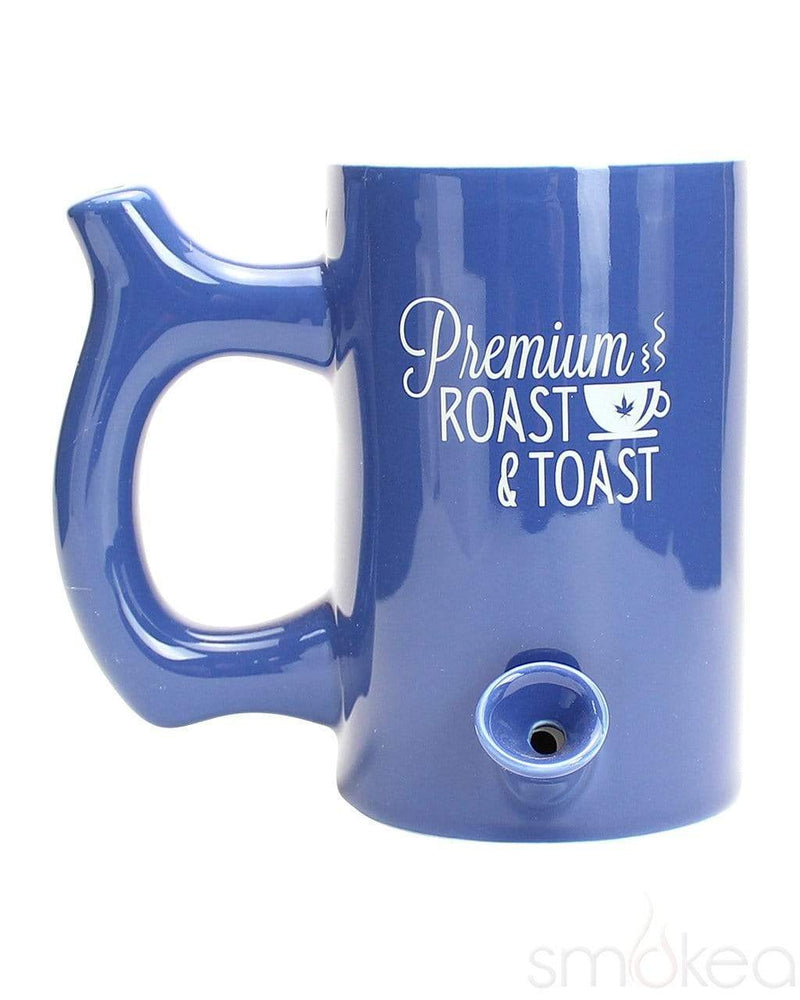 SMOKEA "Roast & Toast" Large Ceramic Coffee Mug Pipe Blue