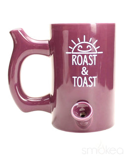 SMOKEA "Roast & Toast" Large Ceramic Coffee Mug Pipe Purple