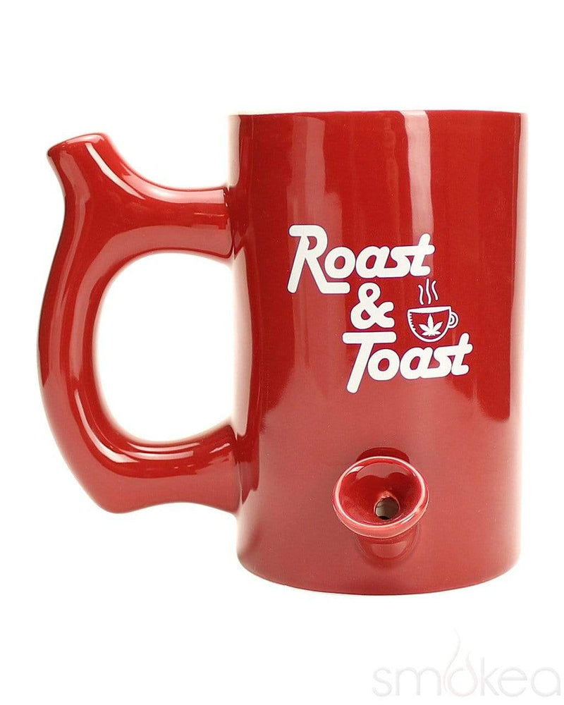 SMOKEA "Roast & Toast" Large Ceramic Coffee Mug Pipe Red