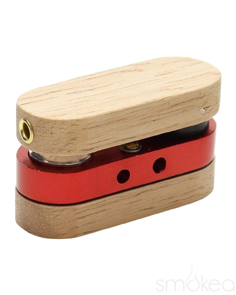 SMOKEA® Rotatable Wood Pocket Pipe Red