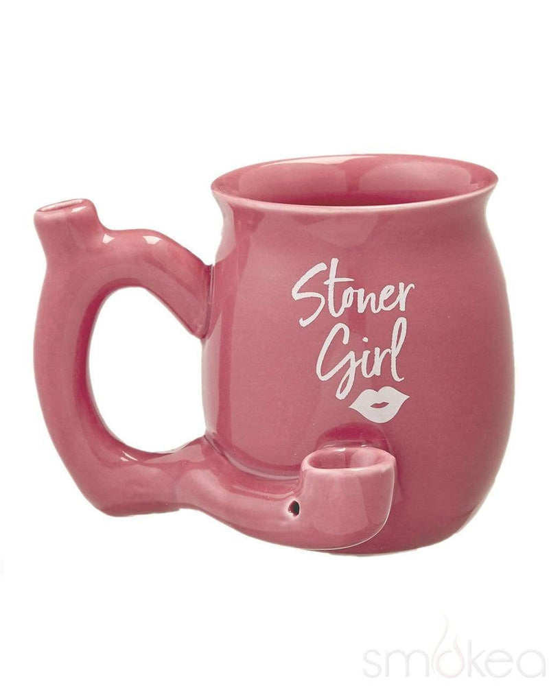 SMOKEA "Stoner Girl" Ceramic Coffee Mug Pipe Pink