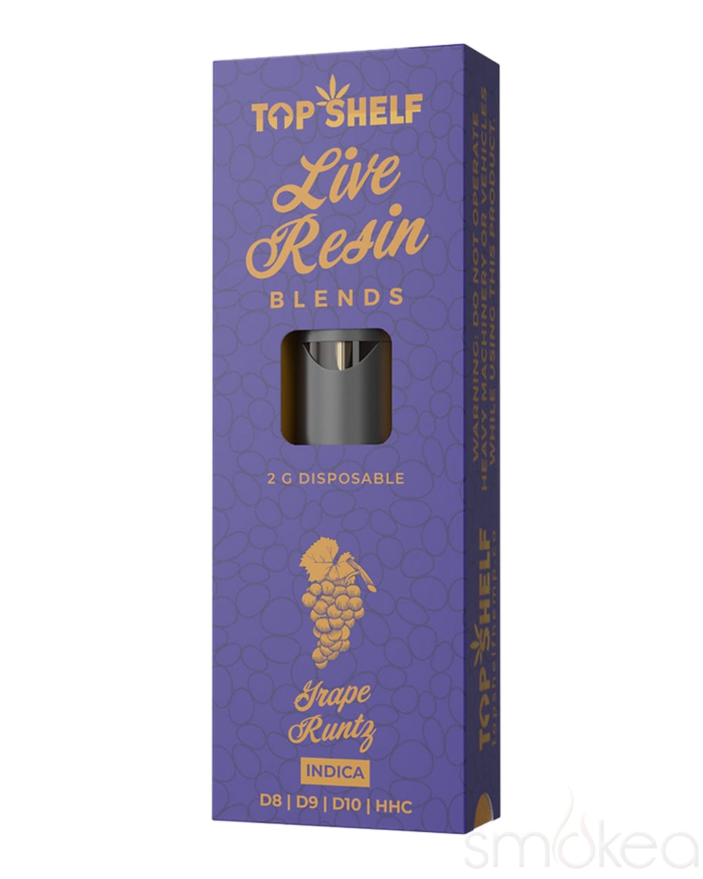 Top Shelf Hemp 2g Live Resin Blends Disposable Vape - Grape Runtz