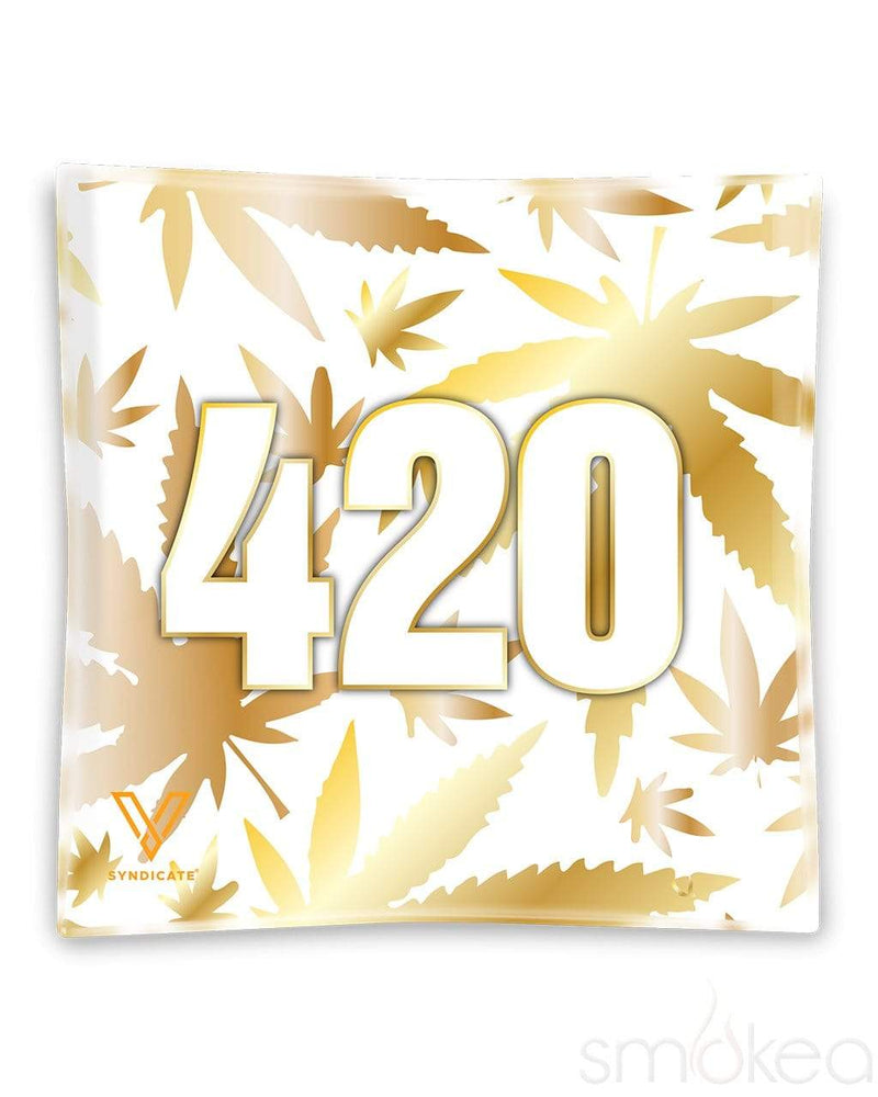 V Syndicate "420 Gold" Glass Ashtray