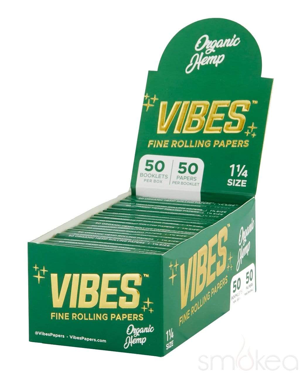 Vibes 1 1/4 Organic Hemp Rolling Papers– SMOKEA®