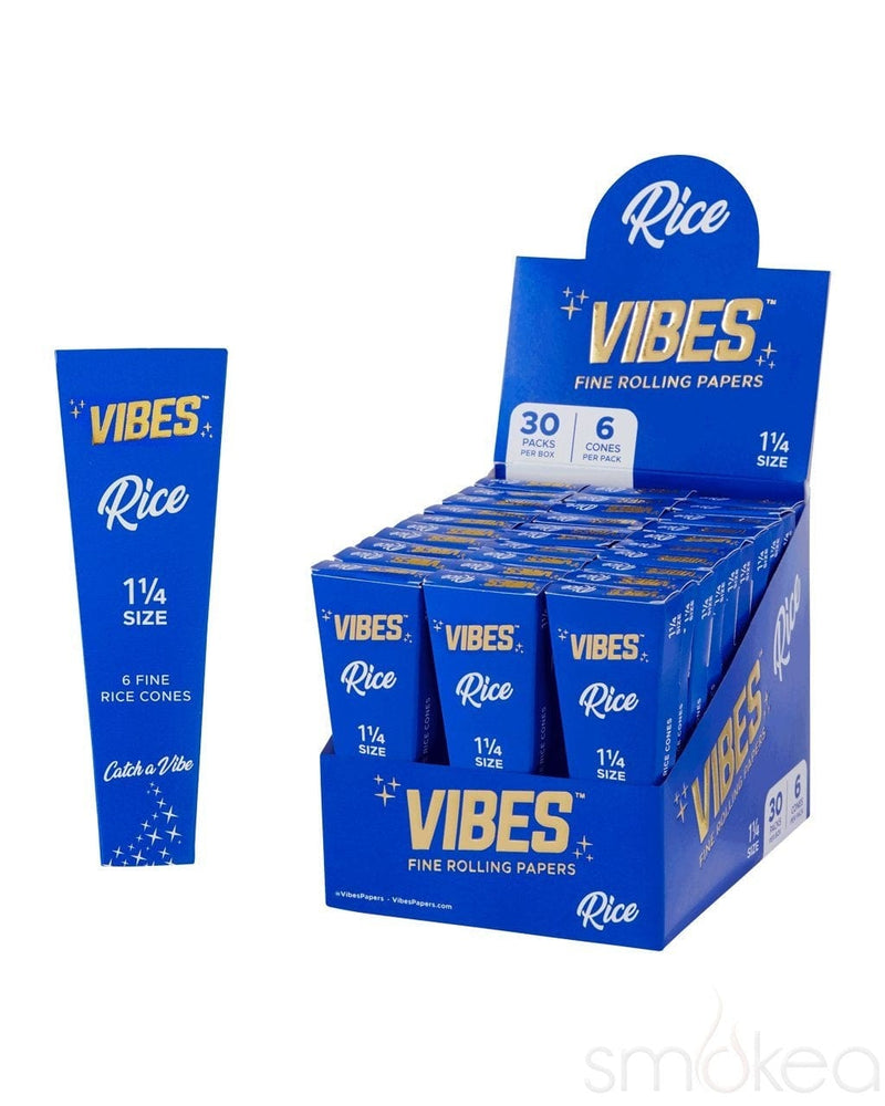 Vibes 1 1/4 Rice Pre Rolled Cones (6-Pack) - SMOKEA®